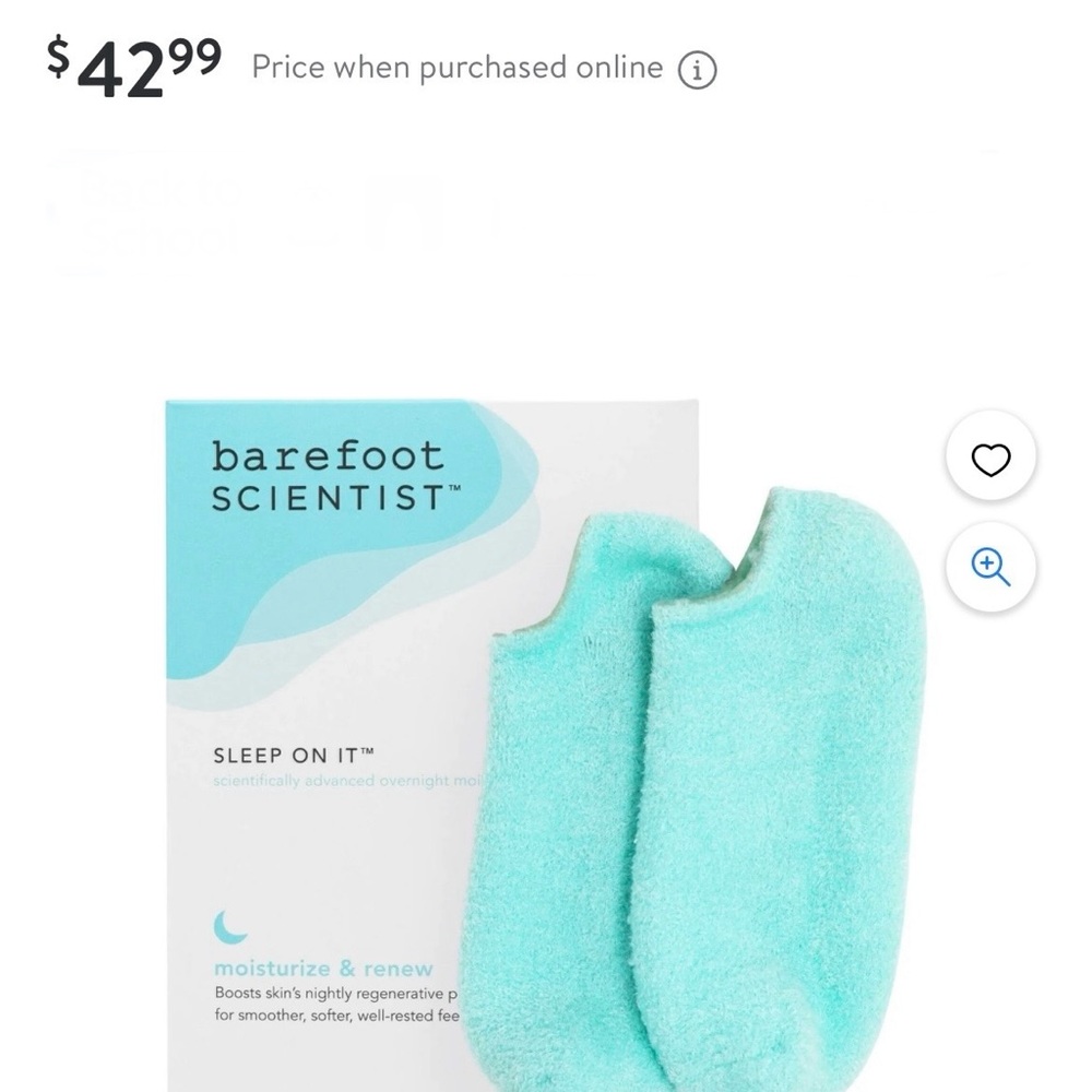 Barefoot Scientist Sleep On It Moisturizing Socks - Aqua